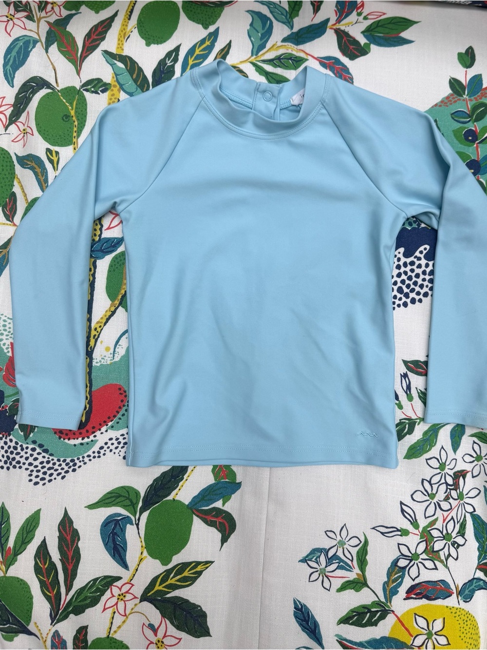 Kids' Light Blue Long-Sleeve Swim Rashguard